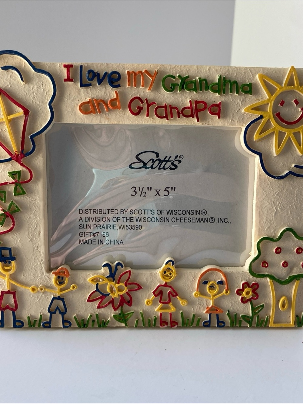 Scotts “ I Love My Grandma And Grandpa” Multi Color Picture Frame 3 1/2” x 5”